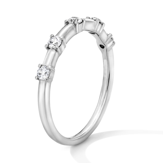 1/4 CT. T.w. Lab-Grown Diamond Five-Stone Station Anniversary Band in 14K White Gold (F/Vs2)