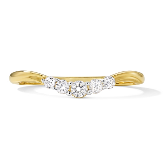 1/6 CT. T.w. Lab-Grown Diamond Contour Band in 14K Gold (F/Vs2)