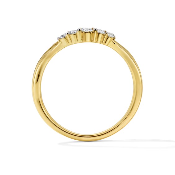1/6 CT. T.w. Lab-Grown Diamond Contour Band in 14K Gold (F/Vs2)
