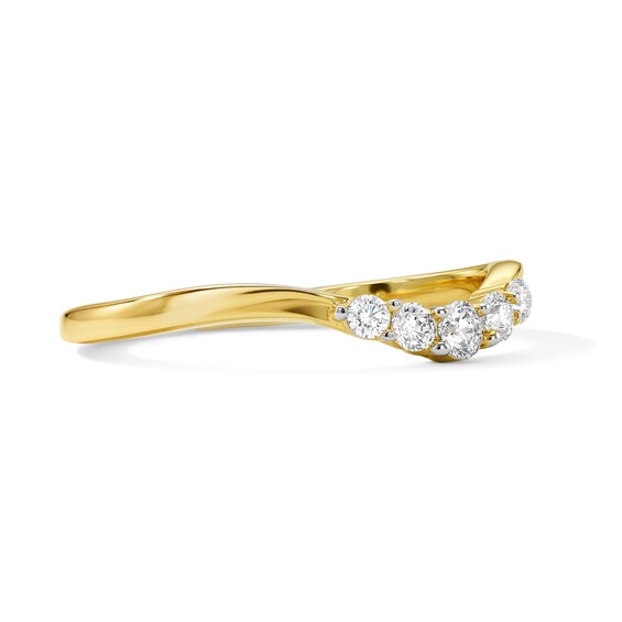 1/6 CT. T.w. Lab-Grown Diamond Contour Band in 14K Gold (F/Vs2)