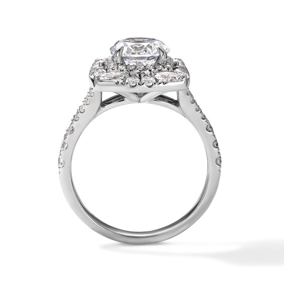 2-3/8 CT. T.w. Certified Lab-Grown Diamond Cushion Frame Engagement Ring in 14K White Gold (F/Vs2)