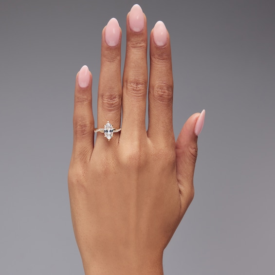 2-1/4 CT. T.w. Marquise-Cut Certified Lab-Grown Diamond Engagement Ring in 14K Gold (F/Vs2)