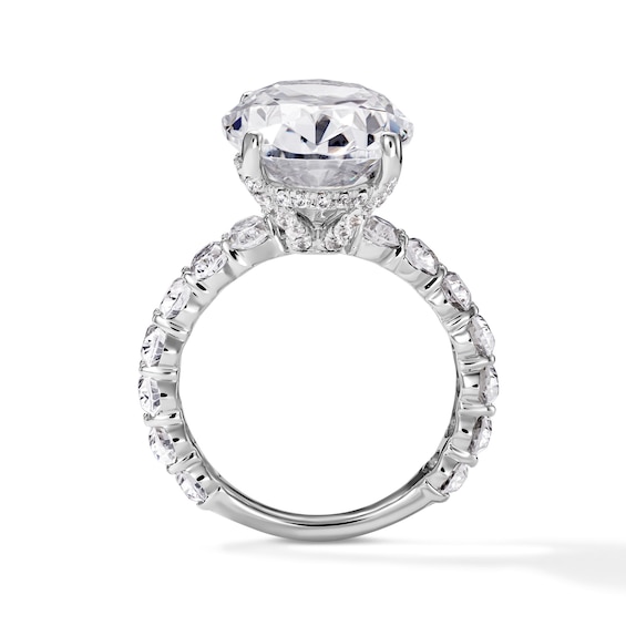 10-3/8 CT. T.w. Oval Certified Lab-Grown Diamond Engagement Ring in 14K White Gold (F/Vs2)