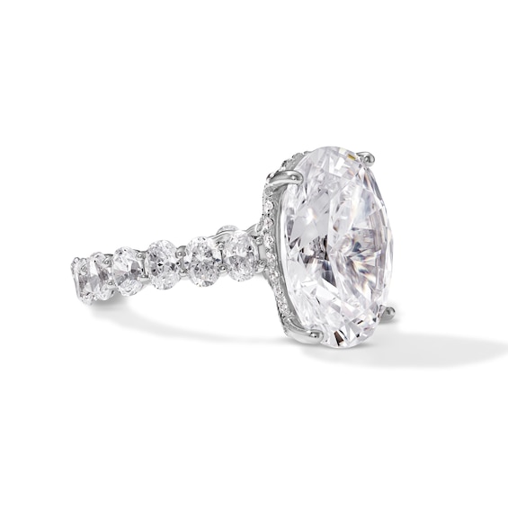 10-3/8 CT. T.w. Oval Certified Lab-Grown Diamond Engagement Ring in 14K White Gold (F/Vs2)