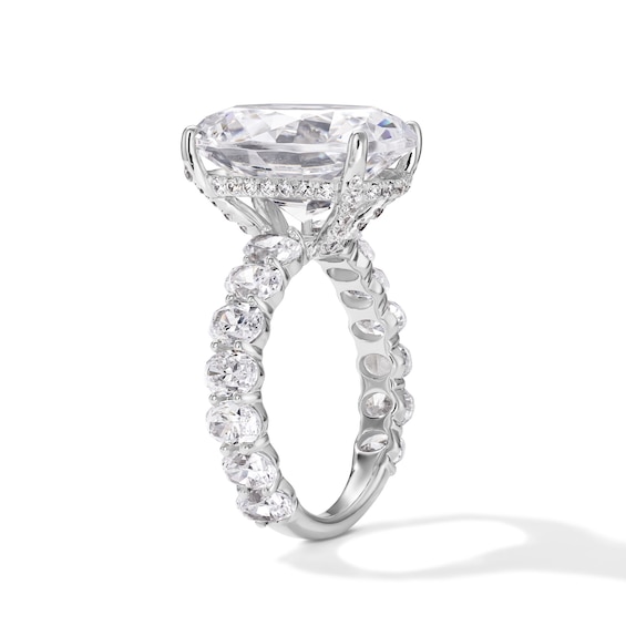 10-3/8 CT. T.w. Oval Certified Lab-Grown Diamond Engagement Ring in 14K White Gold (F/Vs2)