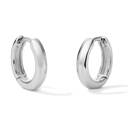 11.8mm Round Hoop Earrings in Sterling Silver
