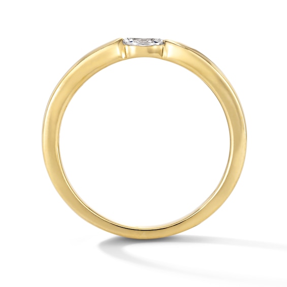 1/10 CT. T.w. Marquise-Cut Lab-Grown Diamond Solitaire Stackable Anniversary Band in 10K Gold (F/Vs2)