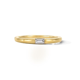 1/10 CT. T.W. Baguette-Cut Lab-Grown Diamond Solitaire Stackable Anniversary Band in 10K Gold (F/VS2)