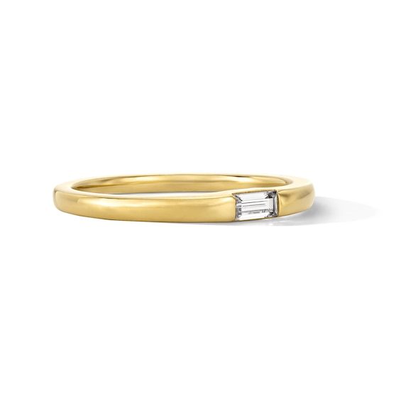 1/10 CT. T.w. Baguette-Cut Lab-Grown Diamond Solitaire Stackable Anniversary Band in 10K Gold (F/Vs2)