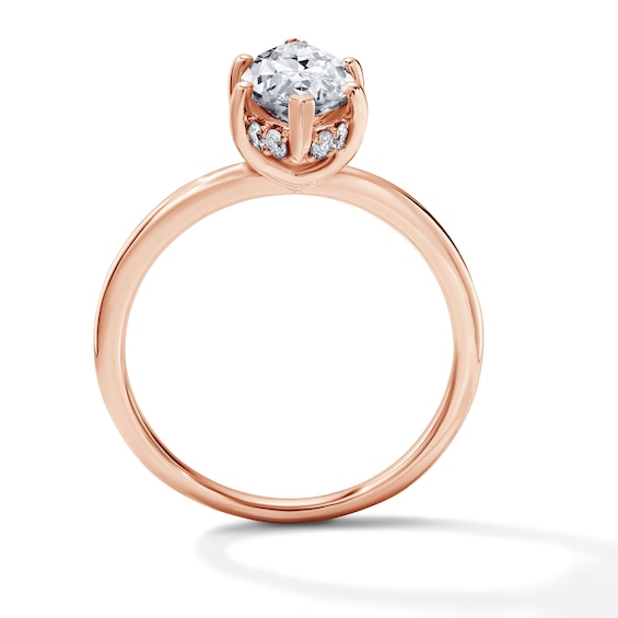 1-3/4 CT. T.w. Certified Marquise-Cut Lab-Grown Diamond Hidden Frame Solitaire Engagement Ring in 14K Rose Gold (F/Vs2)