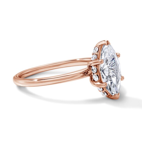 1-3/4 CT. T.w. Certified Marquise-Cut Lab-Grown Diamond Hidden Frame Solitaire Engagement Ring in 14K Rose Gold (F/Vs2)