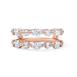 1-1/2 CT. T.W. Marquise-Cut and Round Lab-Grown Diamond Enhancer Ring in 14K Rose Gold (F/VS2)