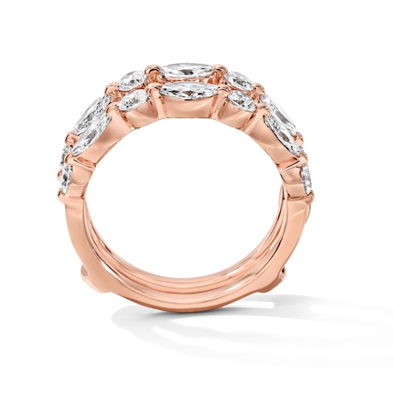 1-1/2 CT. T.w. Marquise-Cut and Round Lab-Grown Diamond Enhancer Ring in 14K Rose Gold (F/Vs2)