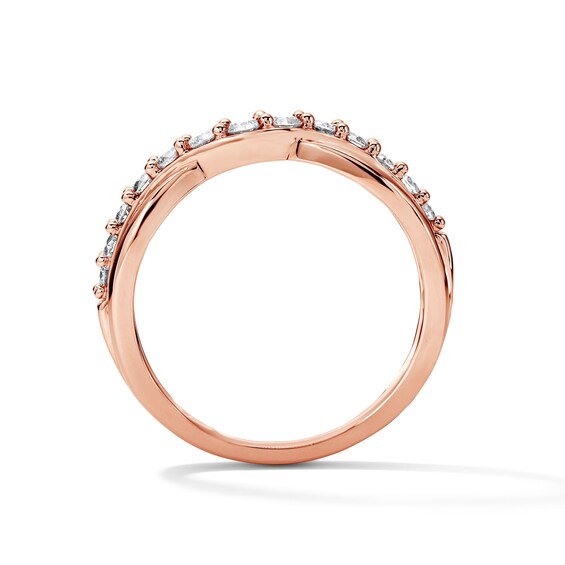1/2 CT. T.w. Diamond Chevron Anniversary Band in 14K Rose Gold