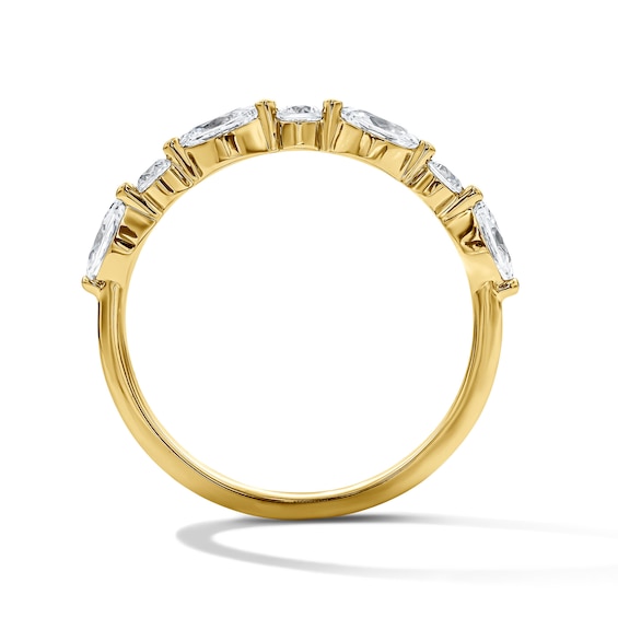 1/2 CT. T.w. Marquise-Cut Certified Diamond Band in 14K Gold (I/Si2)