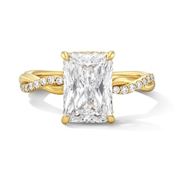3-1/3 CT. T.W. Radiant-Cut Certified Lab-Grown Diamond Engagement Ring in 14K Gold (F/VS2)