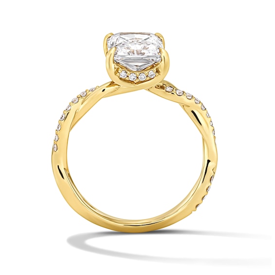 3-1/3 CT. T.w. Radiant-Cut Certified Lab-Grown Diamond Engagement Ring in 14K Gold (F/Vs2)