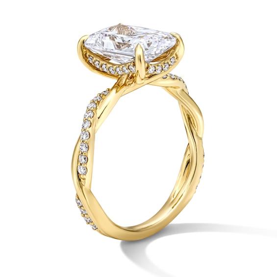 3-1/3 CT. T.w. Radiant-Cut Certified Lab-Grown Diamond Engagement Ring in 14K Gold (F/Vs2)