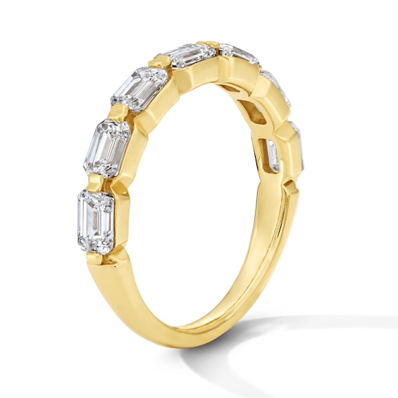 1 CT. T.w. Emerald-Cut Lab-Grown Diamond Band in 14K Gold (F/Vs2)