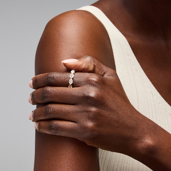 2 CT. T.w. Oval Lab-Grown Diamond Band in 14K Gold (F/Vs2)