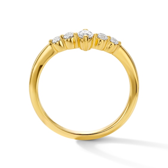 3/8 CT. T.w. Marquise-Cut Lab-Grown Diamond Contour Anniversary Band in 14K Gold (F/Vs2)