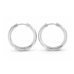 34.5mm Hoop Earrings in Semi-Solid Sterling Silver