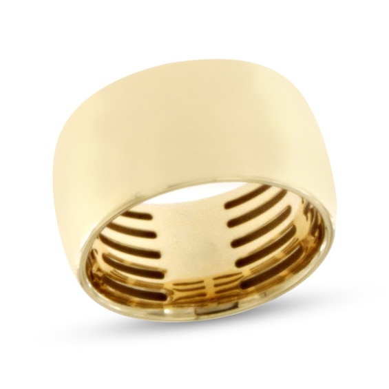 11.8mm Wide Ring in Semi-Solid 10K Gold