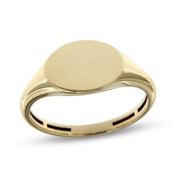 Oval Signet Ring in Semi-Solid 10K Gold