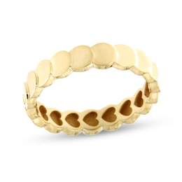 4.0mm Overlapping Circles Ring in Semi-Solid 10K Gold