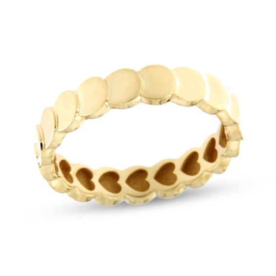 4.0mm Overlapping Circles Ring in Semi-Solid 10K Gold