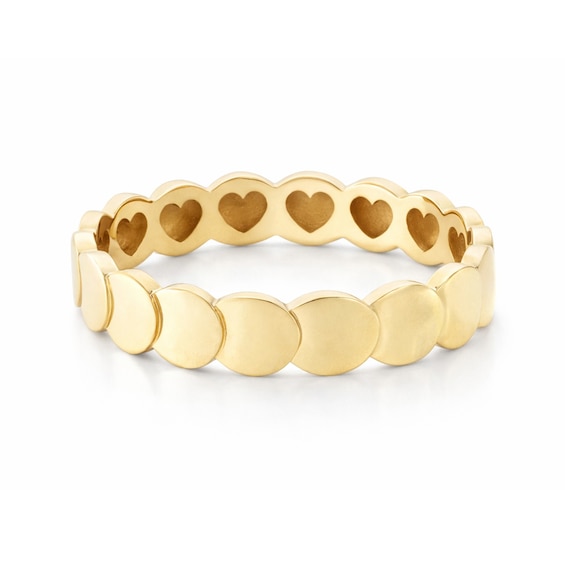 4.0mm Overlapping Circles Ring in Semi-Solid 10K Gold