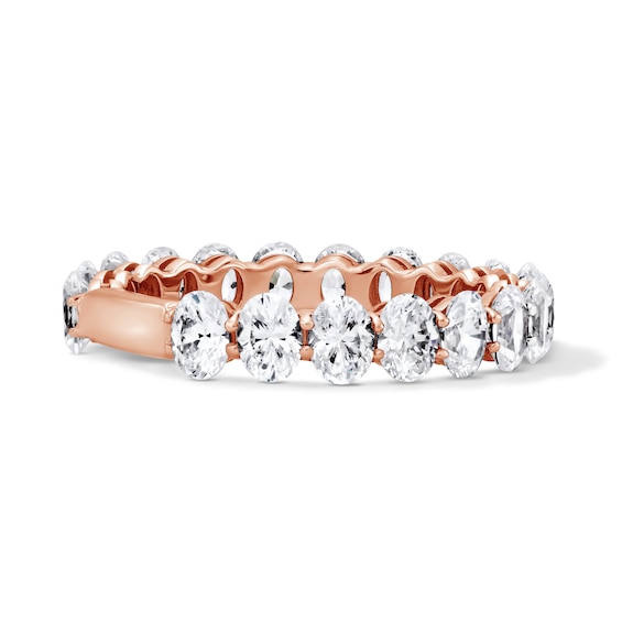 2 CT. T.w. Oval Lab-Grown Diamond Eternity Band in 10K Rose Gold (F/Vs2)