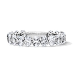 2 CT. T.W. Oval Lab-Grown Diamond Eternity Band in 10K White Gold (F/VS2)