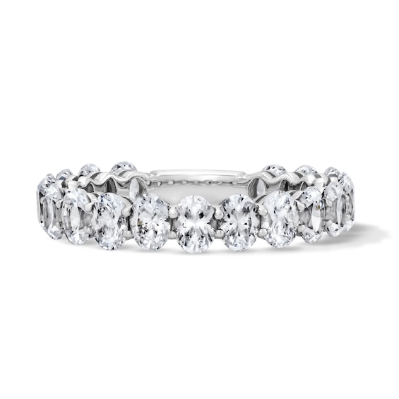 2 CT. T.w. Oval Lab-Grown Diamond Eternity Band in 10K White Gold (F/Vs2)