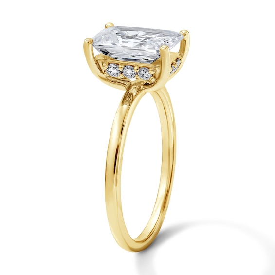 2-3/4 CT. T.w. Certified Radiant-Cut Lab-Grown Diamond Hidden Frame Solitaire Engagement Ring in 14K Gold (F/Vs2)