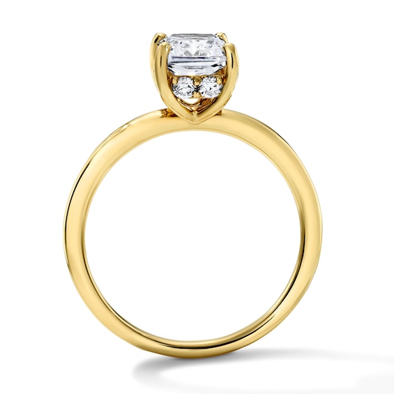 1-3/4 CT. T.w. Certified Radiant-Cut Lab-Grown Diamond Hidden Frame Solitaire Engagement Ring in 14K Gold (F/Vs2)