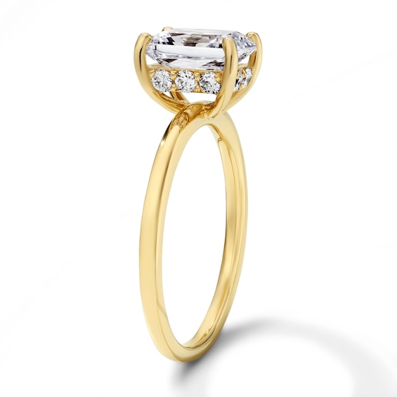 1-3/4 CT. T.w. Certified Radiant-Cut Lab-Grown Diamond Hidden Frame Solitaire Engagement Ring in 14K Gold (F/Vs2)