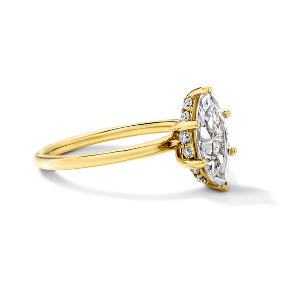 1-3/4 CT. T.w. Certified Marquise-Cut Lab-Grown Diamond Hidden Frame Solitaire Engagement Ring in 14K Gold (F/Vs2)