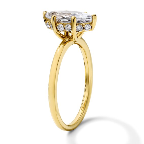 1-3/4 CT. T.w. Certified Marquise-Cut Lab-Grown Diamond Hidden Frame Solitaire Engagement Ring in 14K Gold (F/Vs2)