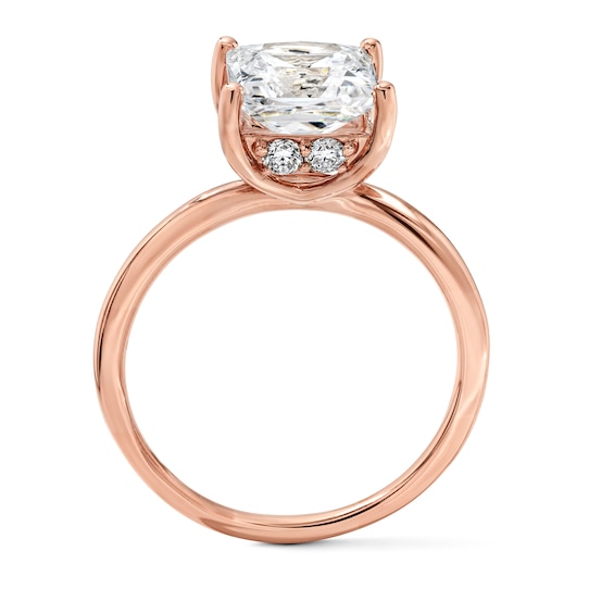 1-3/4 CT. T.w. Certified Princess-Cut Lab-Grown Diamond Hidden Frame Solitaire Engagement Ring in 14K Rose Gold (F/Vs2)