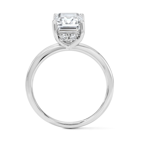 2-3/4 CT. T.w. Certified Emerald-Cut Lab-Grown Diamond Hidden Frame Solitaire Engagement Ring in 14K White Gold (F/Vs2)