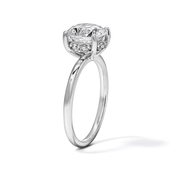 2-3/4 CT. T.w. Certified Lab-Grown Diamond Solitaire Hidden Frame Engagement Ring in 14K White Gold (F/Vs2)