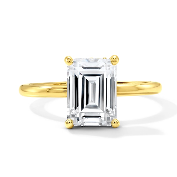 2-3/4 CT. T.w. Certified Emerald-Cut Lab-Grown Diamond Solitaire Hidden Frame Engagement Ring in 14K Gold (F/Vs2)