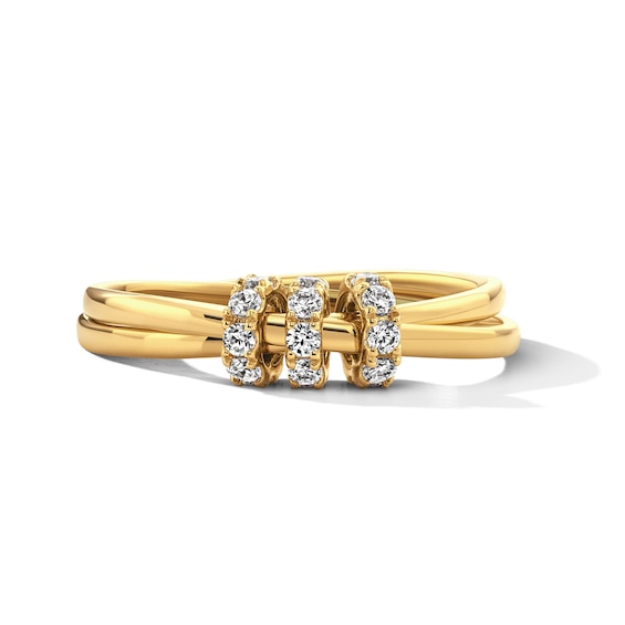 1/3 CT. T.w. Lab-Grown Diamond Rondel Trio Ring in 10K Gold (F/Vs2)