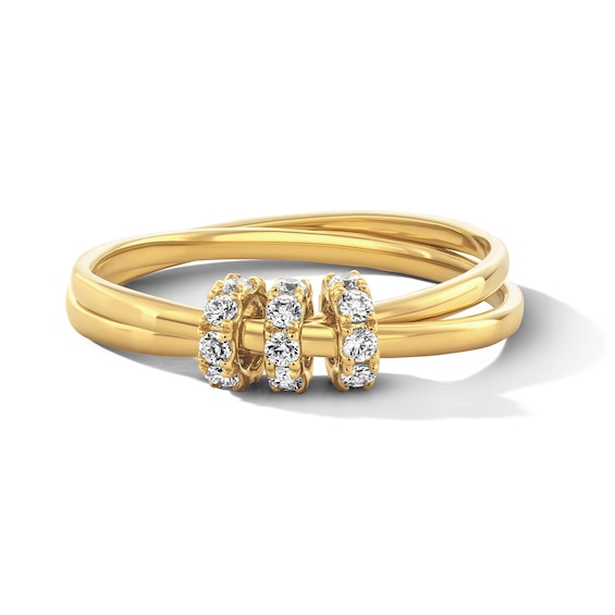 1/3 CT. T.w. Lab-Grown Diamond Rondel Trio Ring in 10K Gold (F/Vs2)