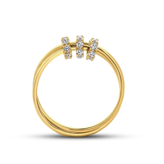 1/3 CT. T.w. Lab-Grown Diamond Rondel Trio Ring in 10K Gold (F/Vs2)