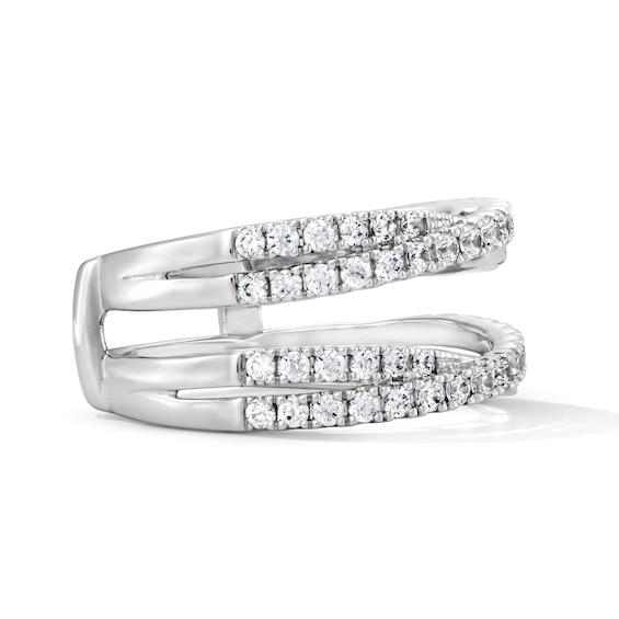 1 CT. T.w. Lab-Grown Diamond Crossover Enhancer Ring in 14K White Gold (F/Vs2)