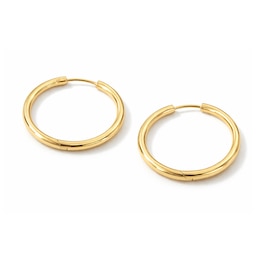 29.5mm Hoop Earrings in Semi-Solid 10K Gold
