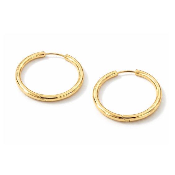 29.5mm Hoop Earrings in Semi-Solid 10K Gold