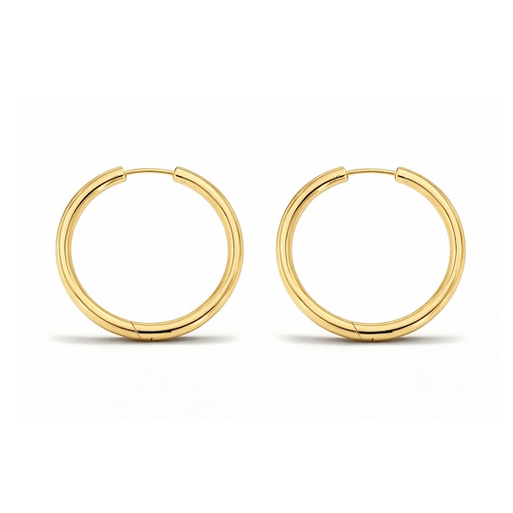 29.5mm Hoop Earrings in Semi-Solid 10K Gold
